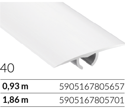 ARBITON CS30 biały mat W40 profil uniwersalny do łącznia o tym samym i różnym poziomie 0,93m
